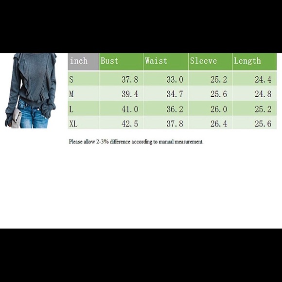 🆕Crew Rib Ruffle Front Puff Long Sleeve Sweater - Picture 5 of 5